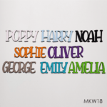 Personalised wooden name sign - Font 18
