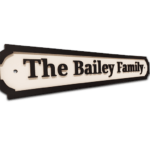 Personalised wooden railway style sign Style 2