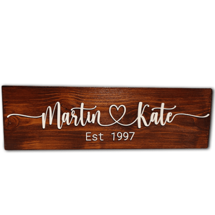 Personalised Heart Name Sign