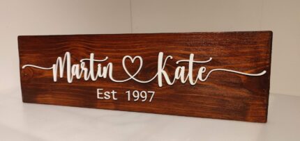 Personalised Heart Name Sign