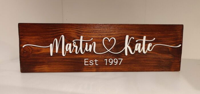 Personalised Heart Name Sign