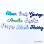 Personalised wooden name sign - Font 19