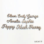 Personalised wooden name sign - Font 19