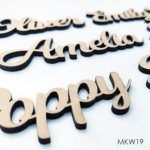 Personalised wooden name sign - Font 19