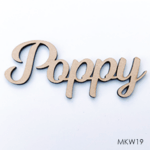 Personalised wooden name sign - Font 19