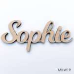 Personalised wooden name sign - Font 19
