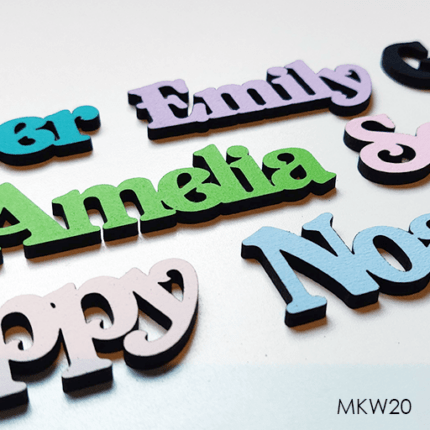 Personalised wooden name sign - Font 20