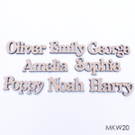Personalised wooden name sign - Font 20
