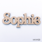 Personalised wooden name sign - Font 20