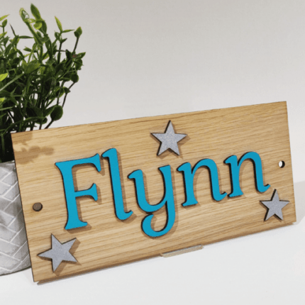 Personalised Oak Name Plaque