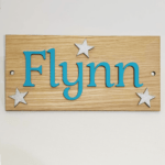 Personalised Oak Name Plaque