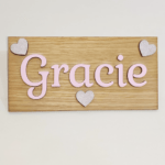 Personalised Oak Name Plaque