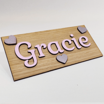 Personalised Oak Name Plaque