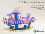 Personalised Childrens Monogram Name Plaque