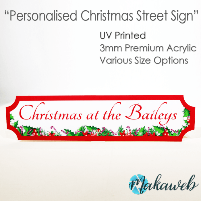Personalised Christmas at the... Street Sign