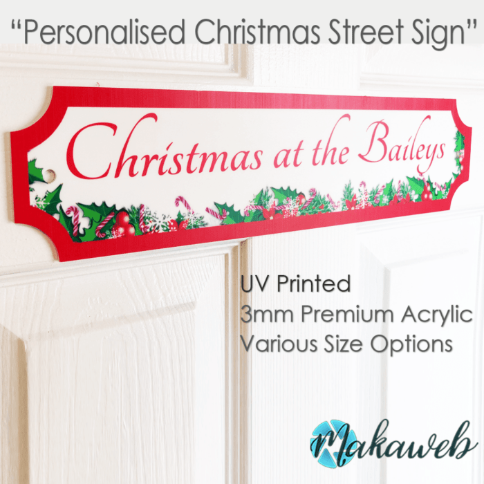 Personalised Christmas at the... Street Sign