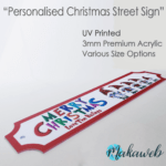 Personalised Christmas Red Gonks Family Name Sign