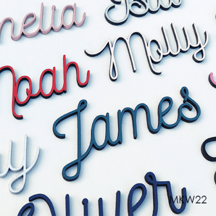 Personalised wooden name sign - Font 22