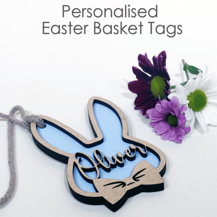 Personalised Wooden Easter Basket Tags