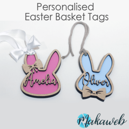 Personalised Wooden Easter Basket Tags