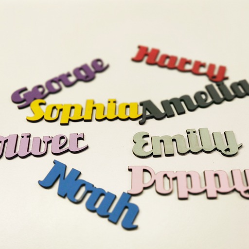 MWFON4 Personalised wooden name sign Uni