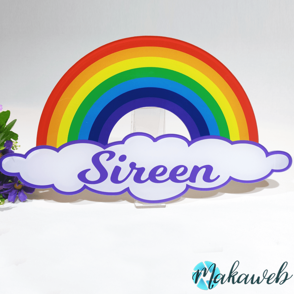 rainbow plaque 1024x1024 Personalised Children’s Rainbow Name Plaque
